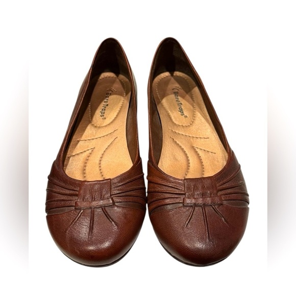 Bare Traps Narizona Brown Flats Leather Heel Support Women’s Size 6.5 - Picture 1 of 6
